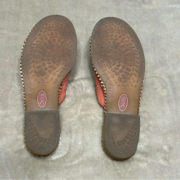 Sofft Nalanie Leather Pink Slide Sandals Size 7 - Picture 8 of 10